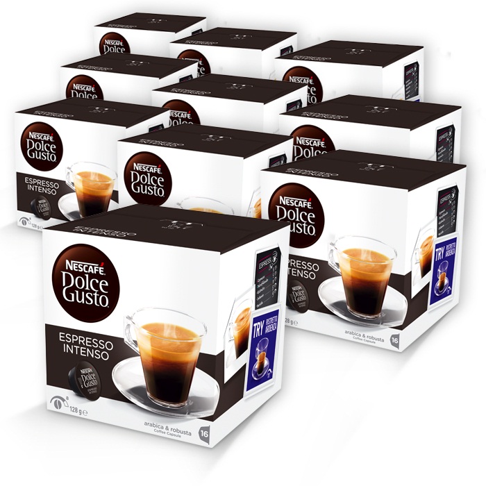 BULK NESCAFE Dolce Gusto Espresso Intenso 10 boxes 160 Coffee Pods